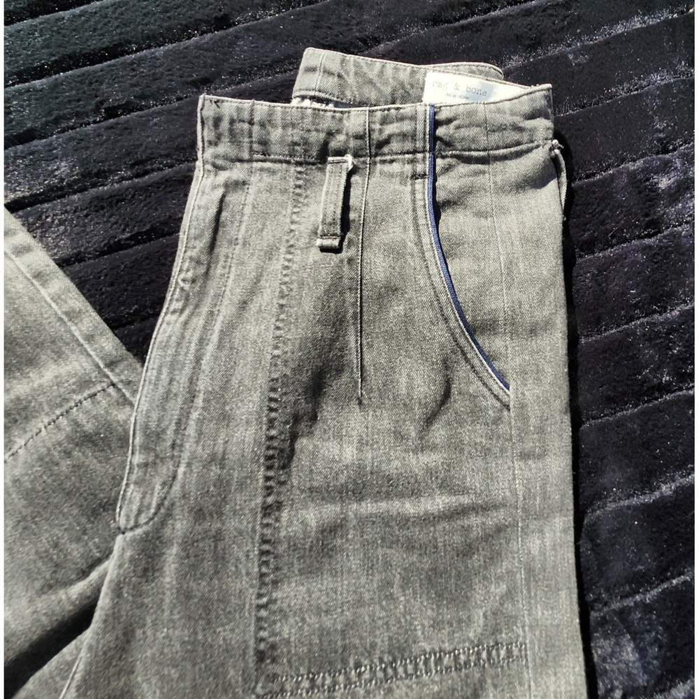 Rag & Bone Jean Womens 27 (30x27) Straight Leg Cotton Gray Pants - Picture 2 of 16